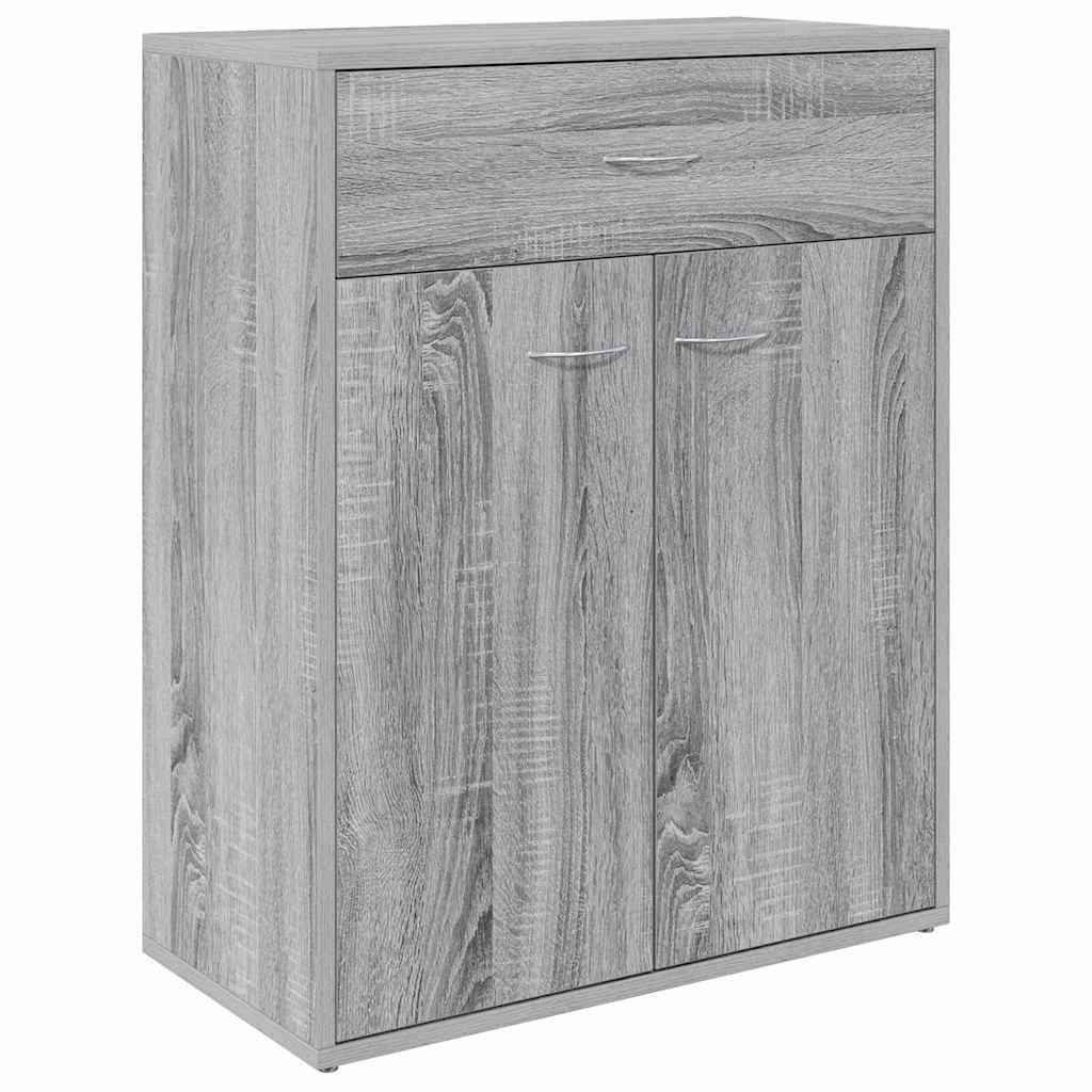 vidaXL Buffet Armoire de Rangement Organisateur de Maison Meuble de Salle de Séjour Intérieur Sonoma Gris 60x30x75 cm Bois d'Ingénierie
