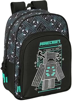 Safta | Pencil Case Triple Minecraft Screen 37 Pieces, School Pencil Case Organizer with 3 Compartments and Zipper, Includes 16 Pencils, Measures 12.5 x 5.5 x 19.5 cm, School Pencil Case 3