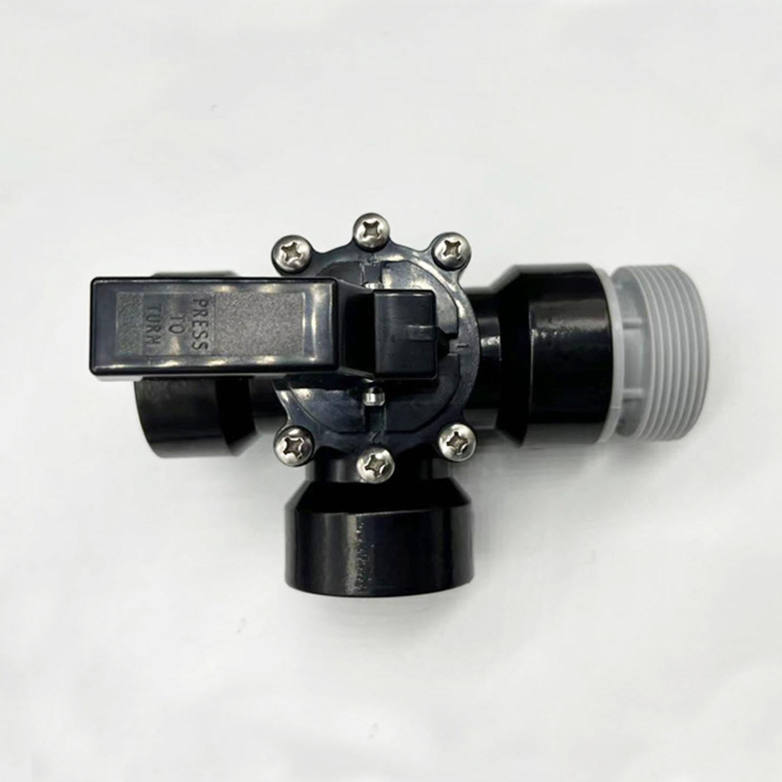 Valvola deviatrice a 3 vie Valvola deviatrice per piscina Adattatore da 1,5" 32mm 38mm per piscina, Nero