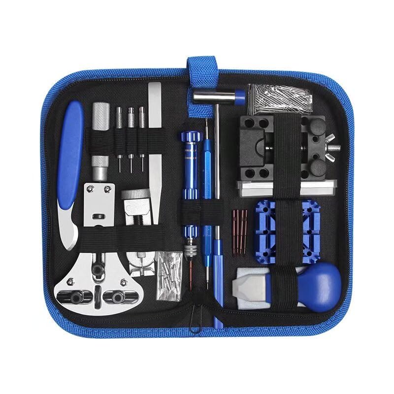 185 Pezzi/Set Kit di Strumenti per la Riparazione di Apri-Orologi, Coltello, cacciavite, Martello, Set di Maglie per Cinturini da orologiaio, Accessorio per orologiaio
