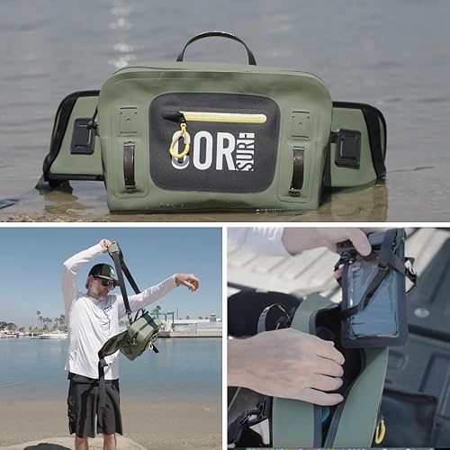 Miniatura 6 de Riñonera impermeable  Riñonera de pesca lumbar sumergible de 8 litros con cremallera hermética  Perfecto para pesca con mosca, canotaje, camping,