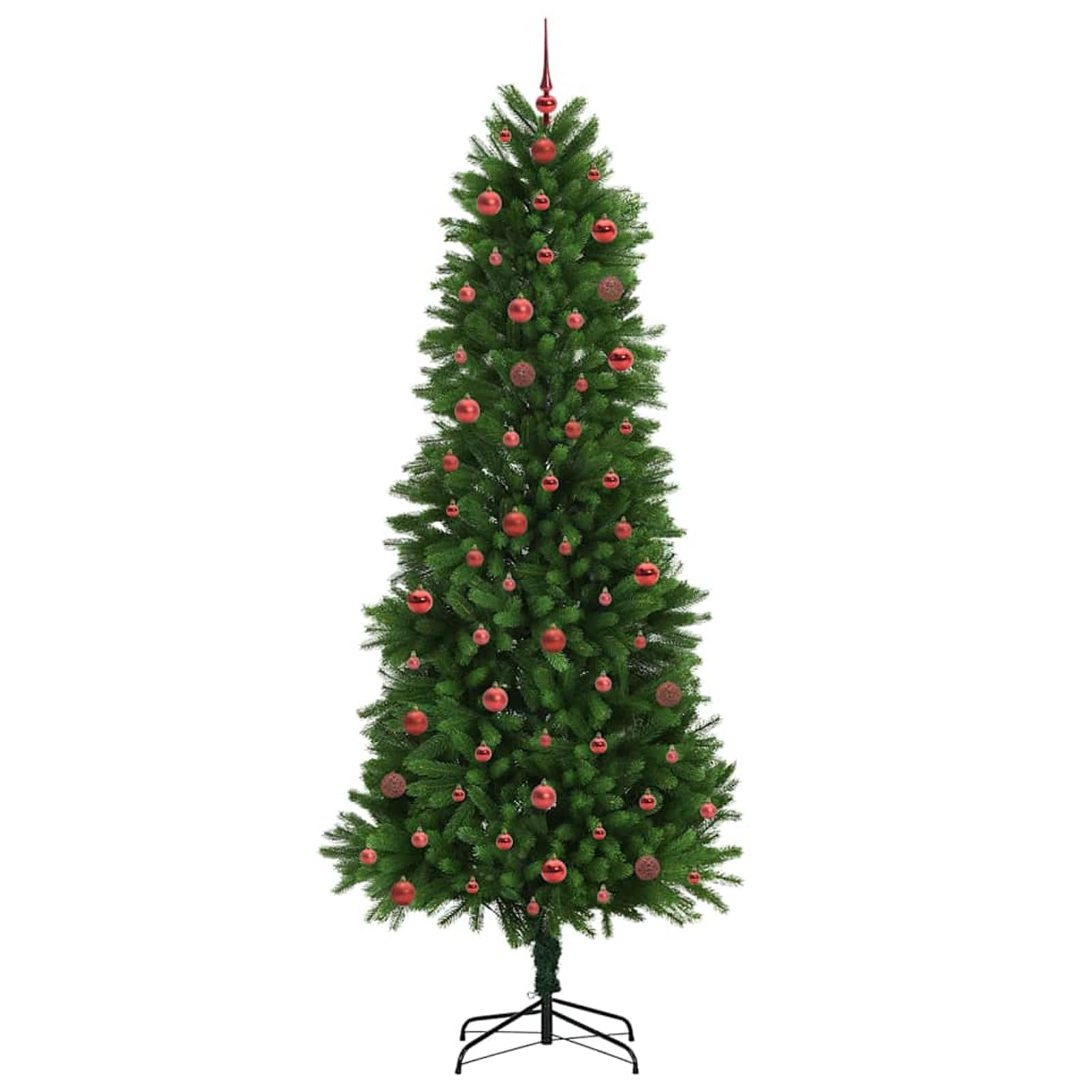 300 LED Weihnachtsbaum 240 cm Grün, mit Ständer und Kugeln für Wohnzimmer, Garten und Terrasse3396349