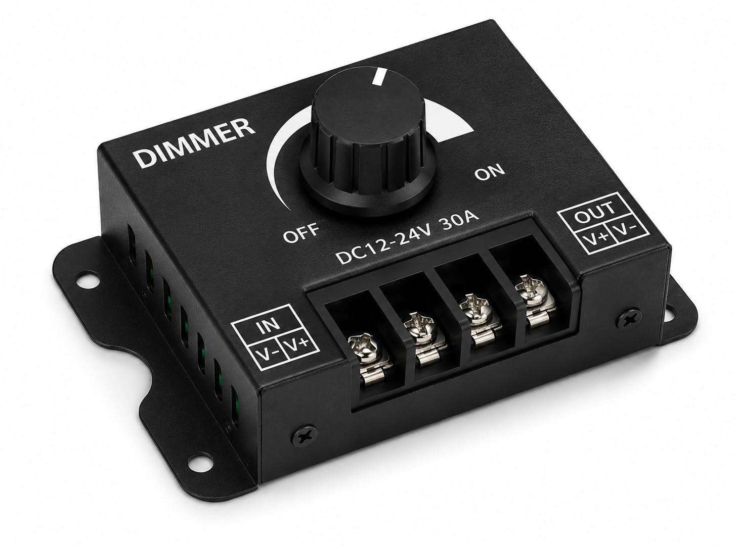 DC 12V-24V 30A PWM Motor Speed Controller Dimmer Switch, Adjustable Voltage Regulator with Rotary Knob for DC Motor, LED Strip Brightness and Fan Speed Control-image-48