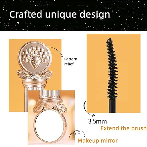 Miniatura 2 de Máscara de pestañas en relieve, más larga, impermeable, cosméticos, efecto natural de alargamiento y engrosamiento, sin aglomeración, fibra de seda