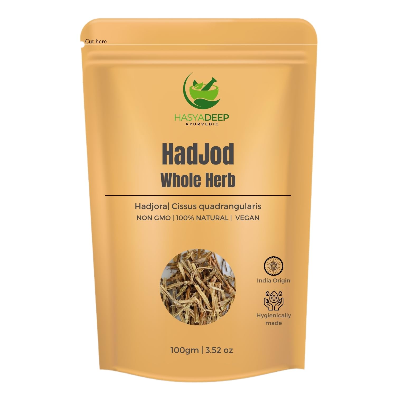 Hadjod Whole Herb | Cissus quadrangularis (50gm/1.76oz)