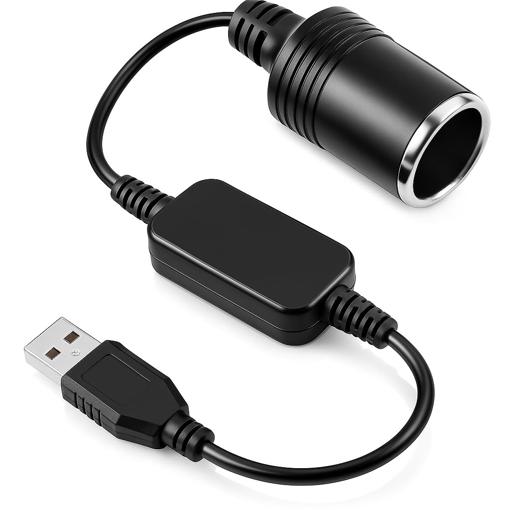 Port USB vers allume-cigare 12 V, adaptateur convertisseur femelle pour  enregistreur de conduite, chien lectronique, chargeur de voiture :  Amazon.ca: lectronique
