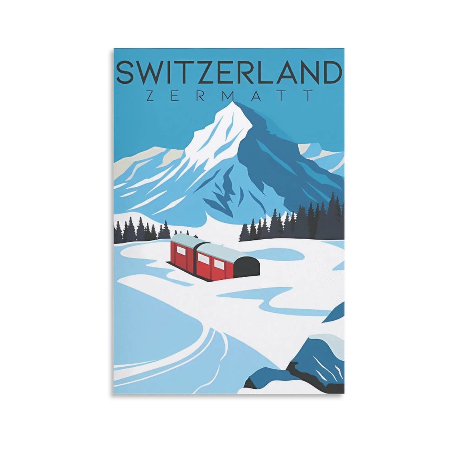 Ktywz A382 Funny Tin Signs Switzerland Zermatt Poster Wall Art Garden House Plaque For Bathroom Kitchen Cafe Wall Halloween Christmas Decor 20X30cm