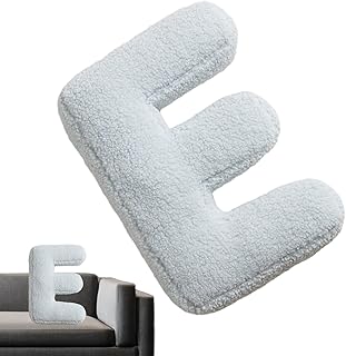Cojín de tiro de alfabeto inglés, cojín suave de peluche | Exquisito cojín de letras con diseño de 26 letras | Cojín de so...