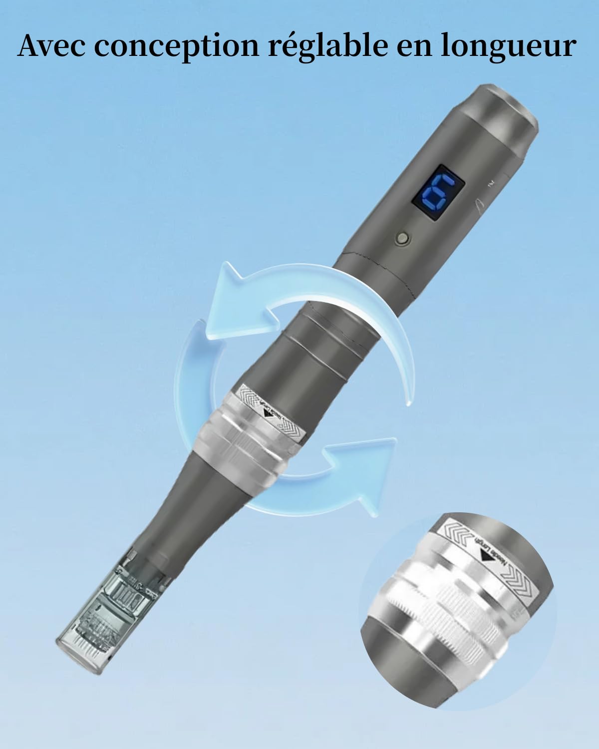 Dr.Pen Ultima M8 Stylo à Microneedling Pen, Stylo Électrique à Microneedling Pen, Utilisable avec ou sans Fil, avec 10 Cartouches