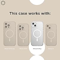 Vista 5 de PopSockets iPhone 15 Plus Case with Round Phone Grip Compatible with MagSafe, Phone Case for iPhone 15 Plus, Wireless Charging Compatible - Aura