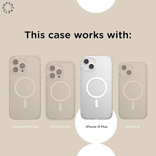 Miniatura 5 de PopSockets - Funda para iPhone 15 Plus con agarre redondo, para teléfono compatible con MagSafe, compatible con carga inalámbrica, aura