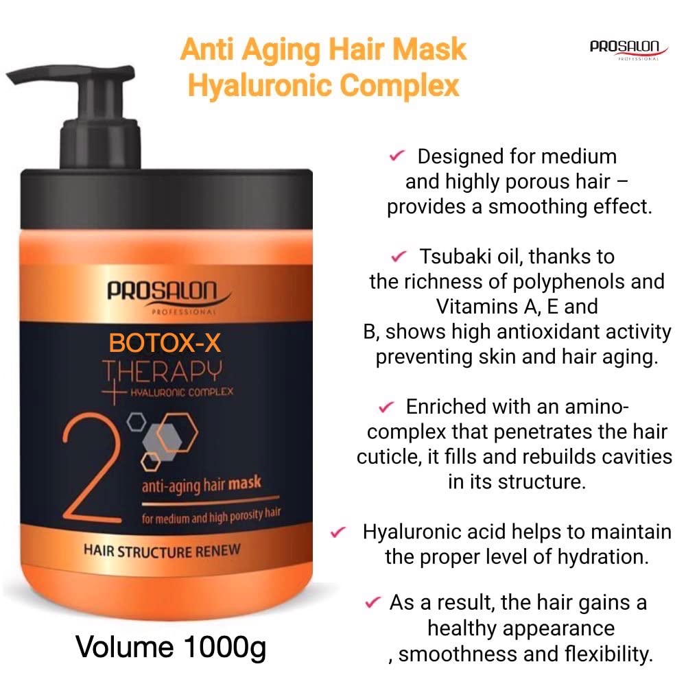 Anti-Aging Hair Mask Hair Structure Renew - Hair Therapy + Hyaluronic Complex Professional Hair Treatment - Image 2