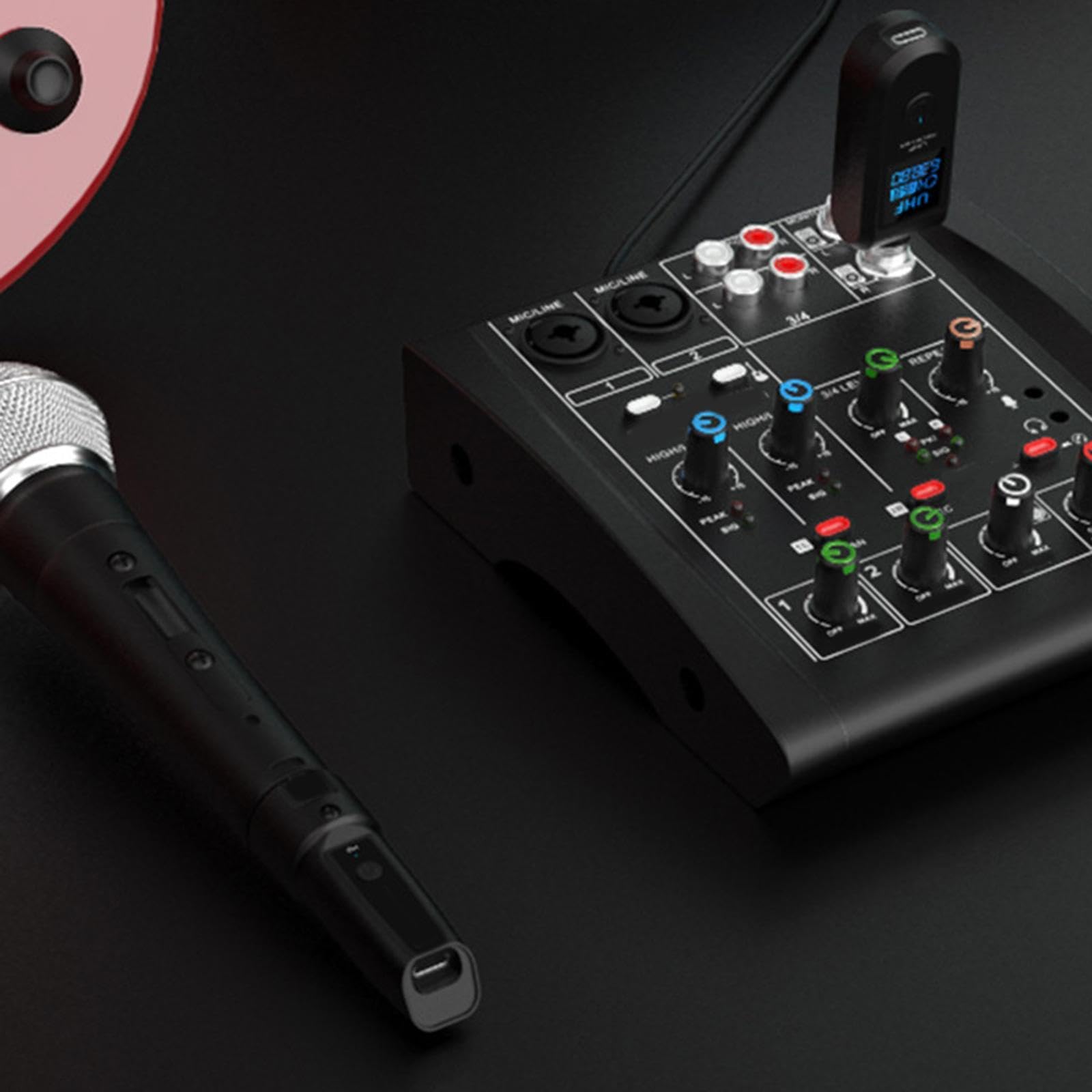 SECRET DESIRE Audio Transmitter Receiver Microphone Wireless System for Guitar Dynamic Mic 1 in 2-picture-24