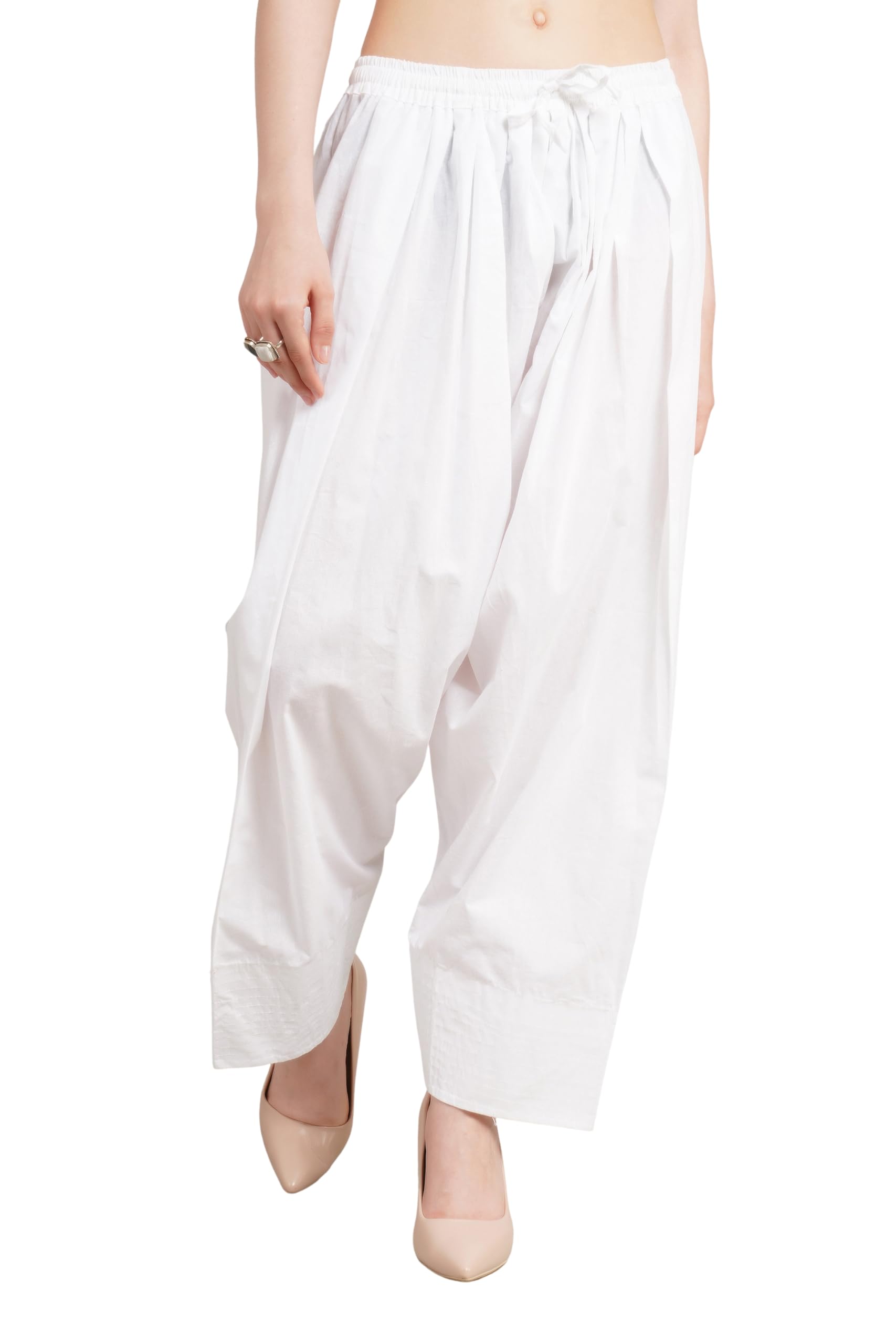 karthav fashion Women's Cotton Farshi Salwar | Plain Solid Loose Fit Ethnic Pants with Drawstring Waist | Traditional Indian Bottomwear |-picture-25