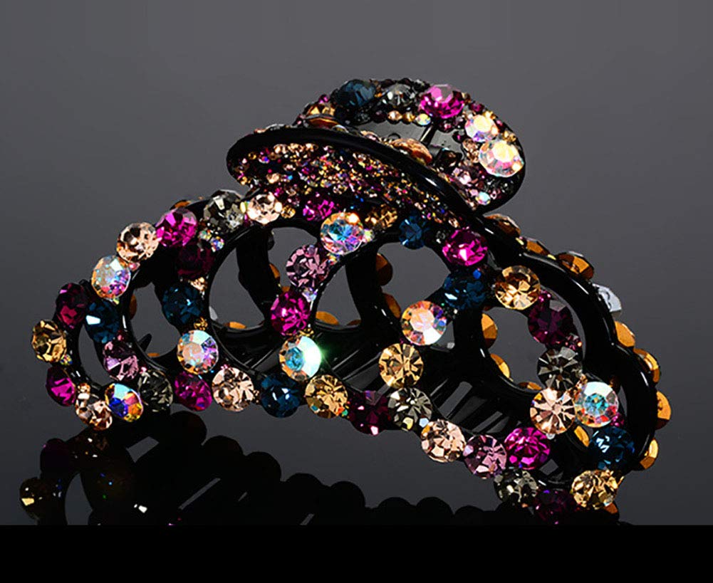 Pince À Cheveux en Strass Clover, Pinces à Cheveux Tressées en Cristal, Barrette Cheveux