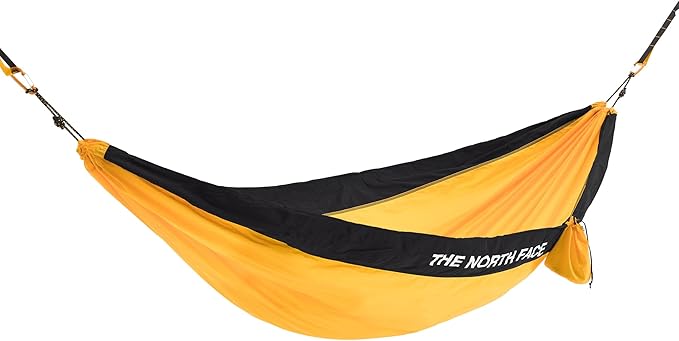 The North Face Wawona Camp Hammock | Includes Carabiners & Tree Straps for Easy Setup, Storage Bag Doubles as Pocket, Light & Packable, Summit Gold/TNF Black, One Size