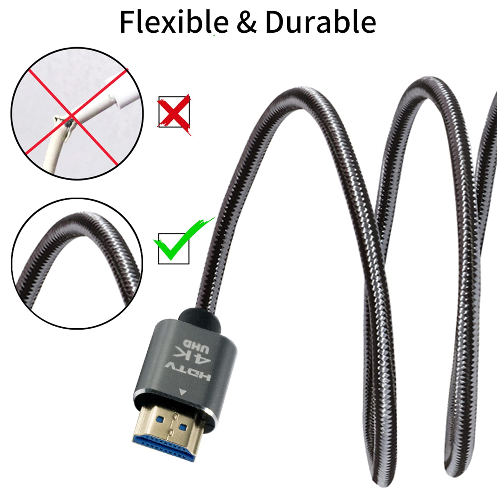Câble Hdmi 4K Ultra Hd Cordon 2.0 Haute Vitesse ... - Rakuten