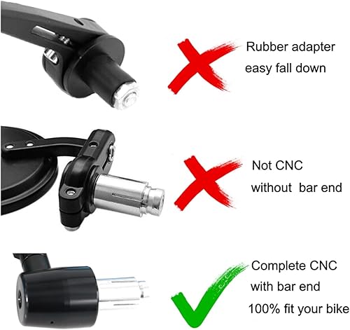 Miniatura 6 de Motocicleta Cafe Racer Espejos retrovisores Manillar Extremo Lado Espejo Retrovisor Para Suzuki B-King 2007-2012