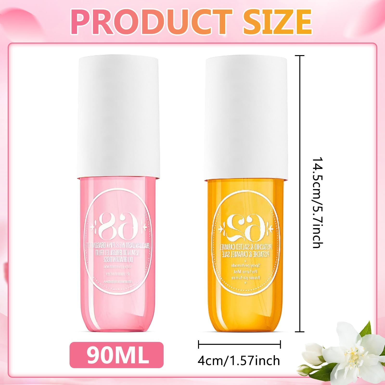 Parfüm Bodyspray Damen, Fruchtiges Body Mist 2 Stück 90ML | Fruchtiger Duft für Damen, leichter Body Mist für Haar und Körper, ideal für Alltag, Reise und Urlaub