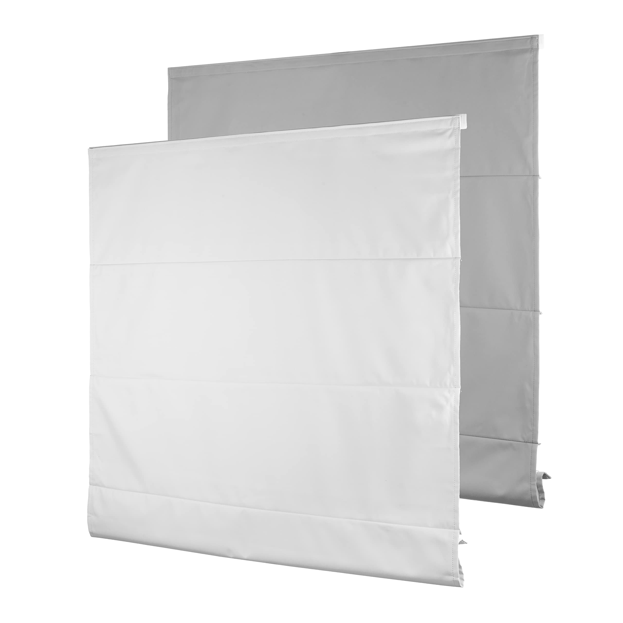 Ventanara Roleta rzymska, firanka rzymska, mocowanie zaciskowe, bez wiercenia, łącznie z materiałem montażowym (75 x 220 cm, biała, zaciemniająca pomieszczenie)
