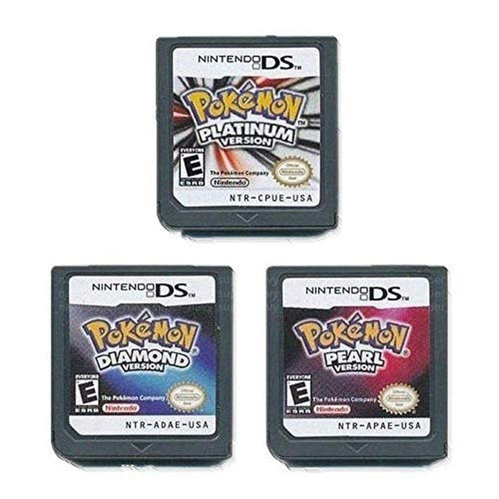 Hoodiess 3Pcs Platinum + Pearl + Diamond Version Game Card for NDS 3DS DSI DS