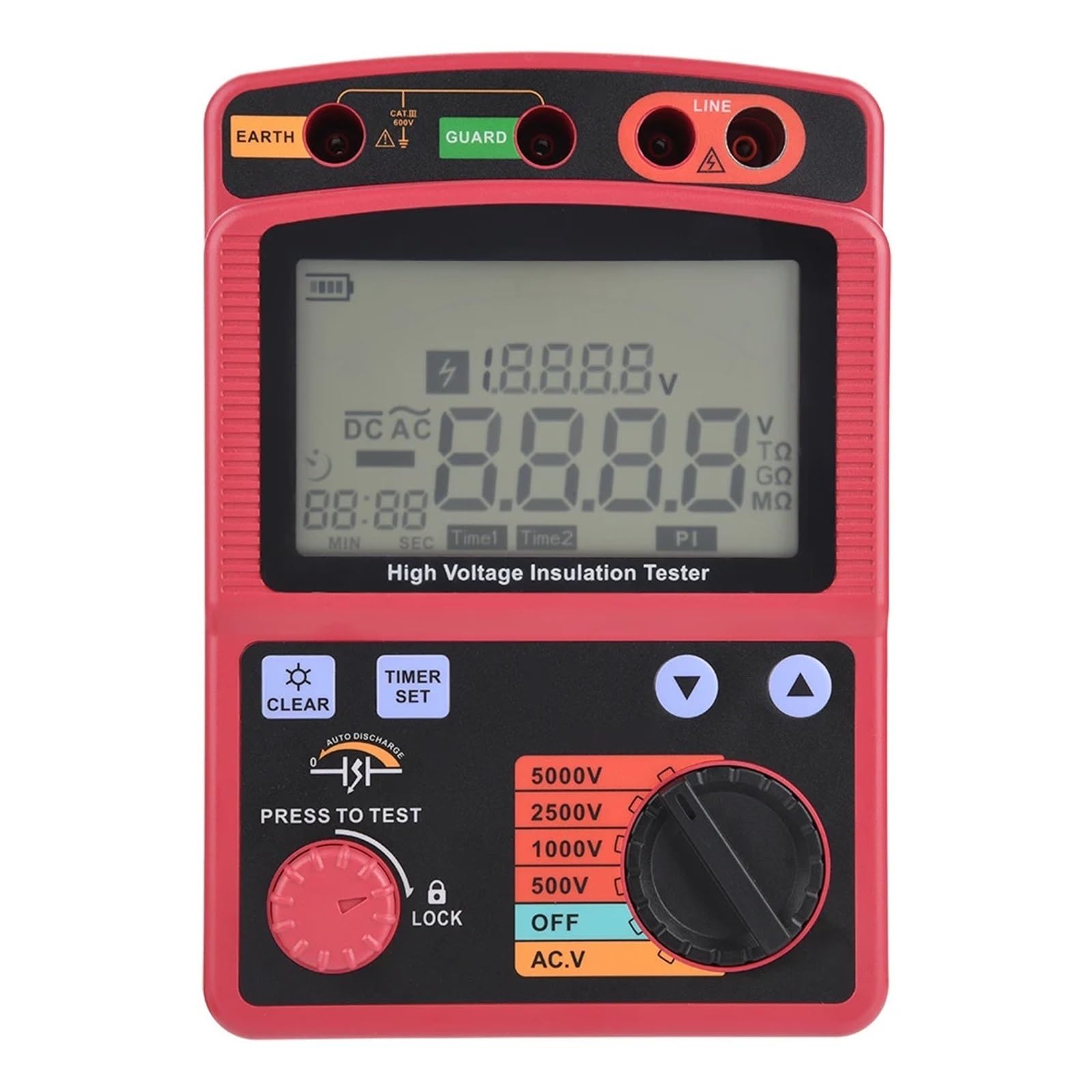 Cyfrowy Miernik Rezystancji Izolacji 5 KV 0, MΩ-1000 GΩ Wysoka CzułOść