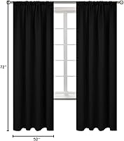 Vista 8 de Cortina opaca BGment con hueco por el que pasa la barra, 2 paneles