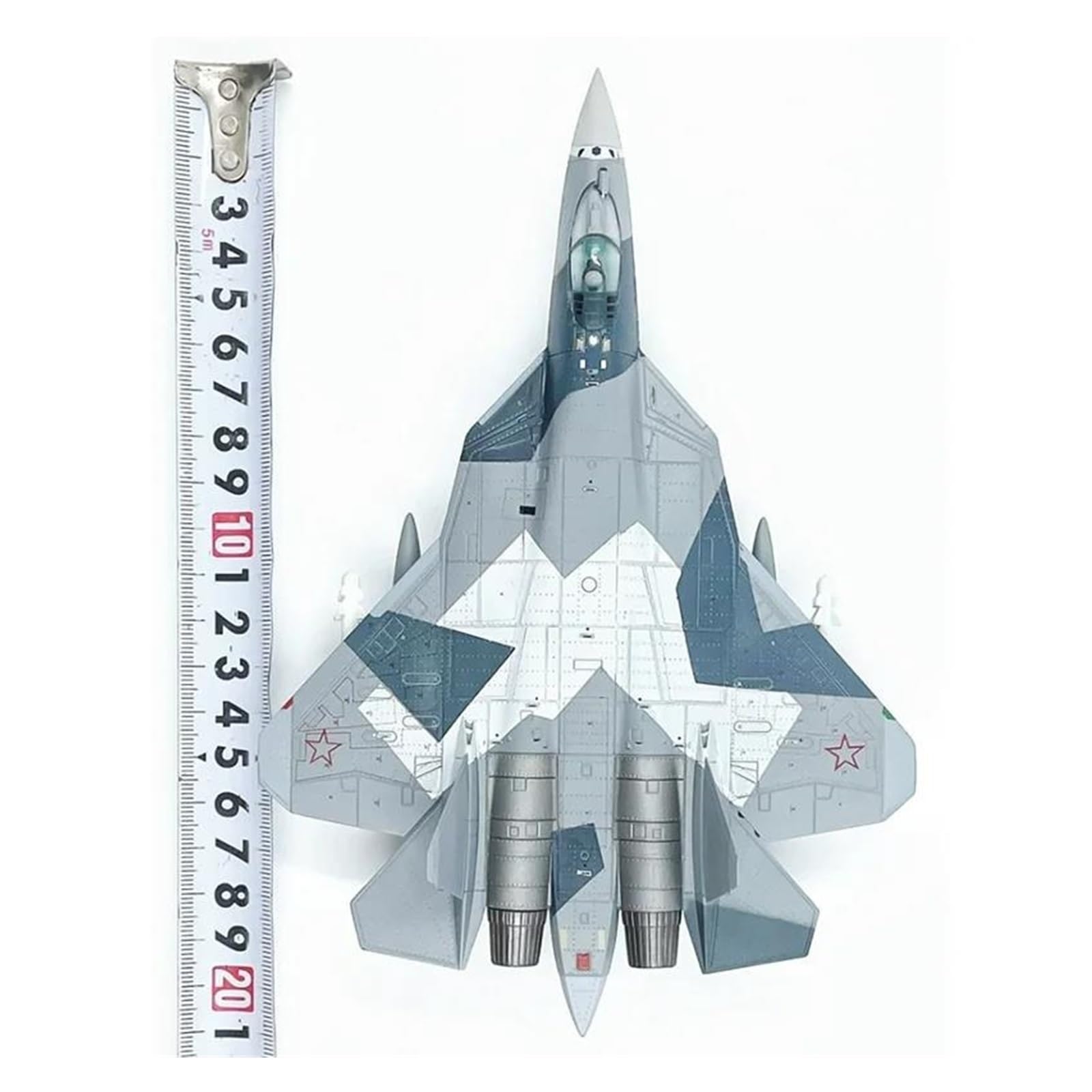 Pressofuso in Metallo per Aerei pressofusi in Lega di Metallo 1/100 per Il Russo SU57 Aereo da Caccia Su-57 Aereo Modello Giocattolo per la Raccolta e l'esposizione