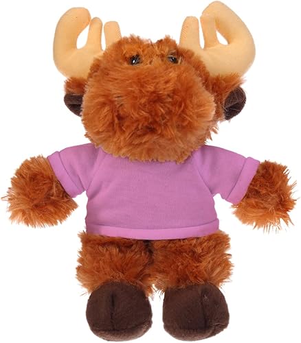 Miniatura 8 de Plushland Regalo personalizado de alce flexible de 8 pulgadas con camiseta de peluche  Texto personalizado en la camisa  Gran regalo para el día de