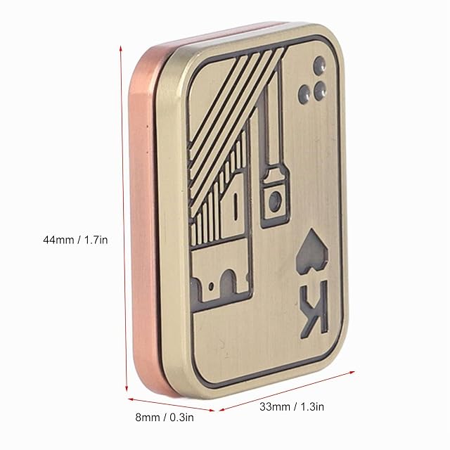 Foto 3 de 8 de Folanda Fidget Slider Toy, Metal Poker Fidget Slider EDC Adult Fidget Toys, ADHD Autismo Sensorial Toys