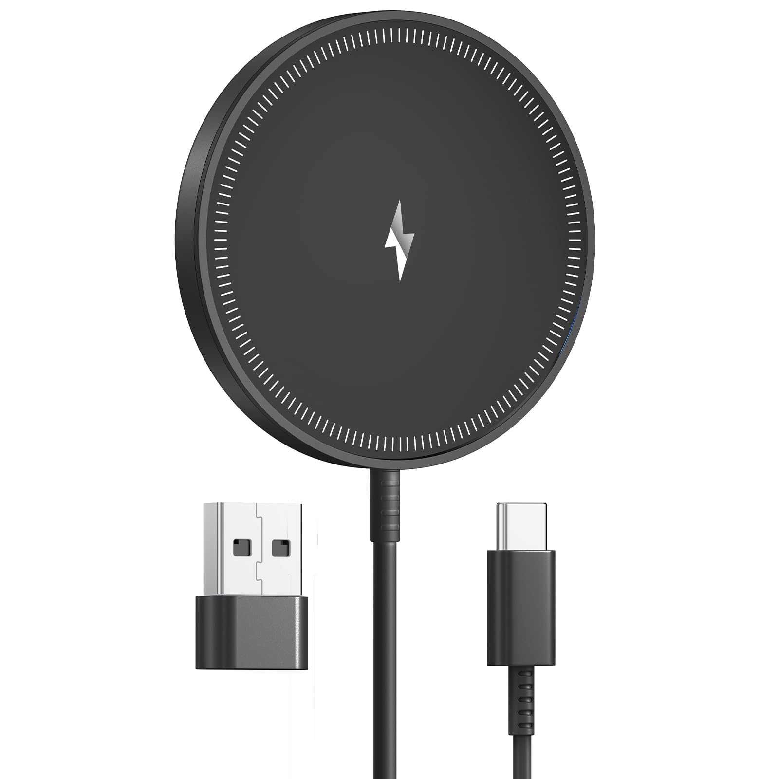 Magnetic Wireless Charger 15w Apple Mag-Safe Charger for Phone 16 Pro Max/16 Pro/16/16 Plus/15/14/13/12 Series AirPods 3/2/Pro/Pro 2 LED