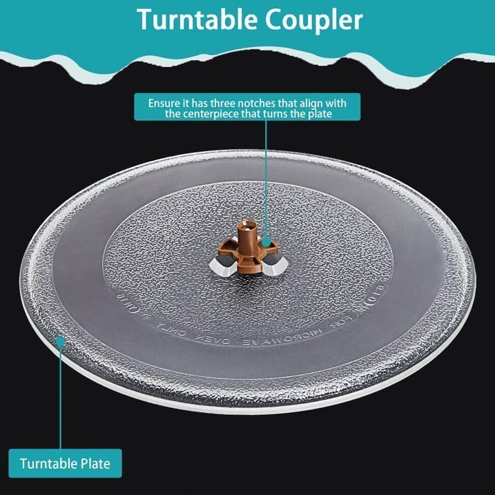 Image of J K b K - Microwave Oven Turntable Glass Compatible with Panasonic 20 & 25 litres Models Microwave Oven Turntable Glass Plate /Tray (Size 10 inch /255 mm)