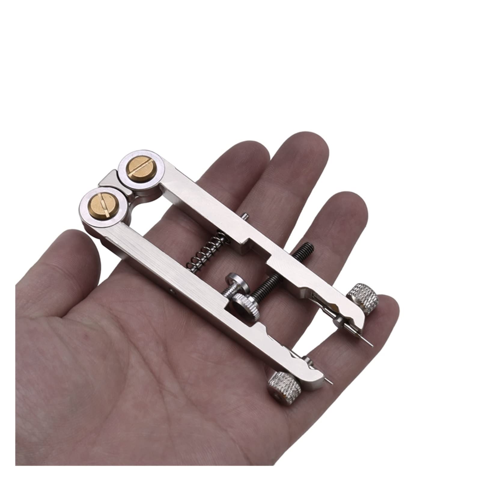 Professionelles Reparaturwerkzeug für Uhrenarmbandzangen vom Typ U mit Federklemme und 9 Stiften, geeignet für 6835-Armbanduhr-Reparaturwerkzeuge (Silber)