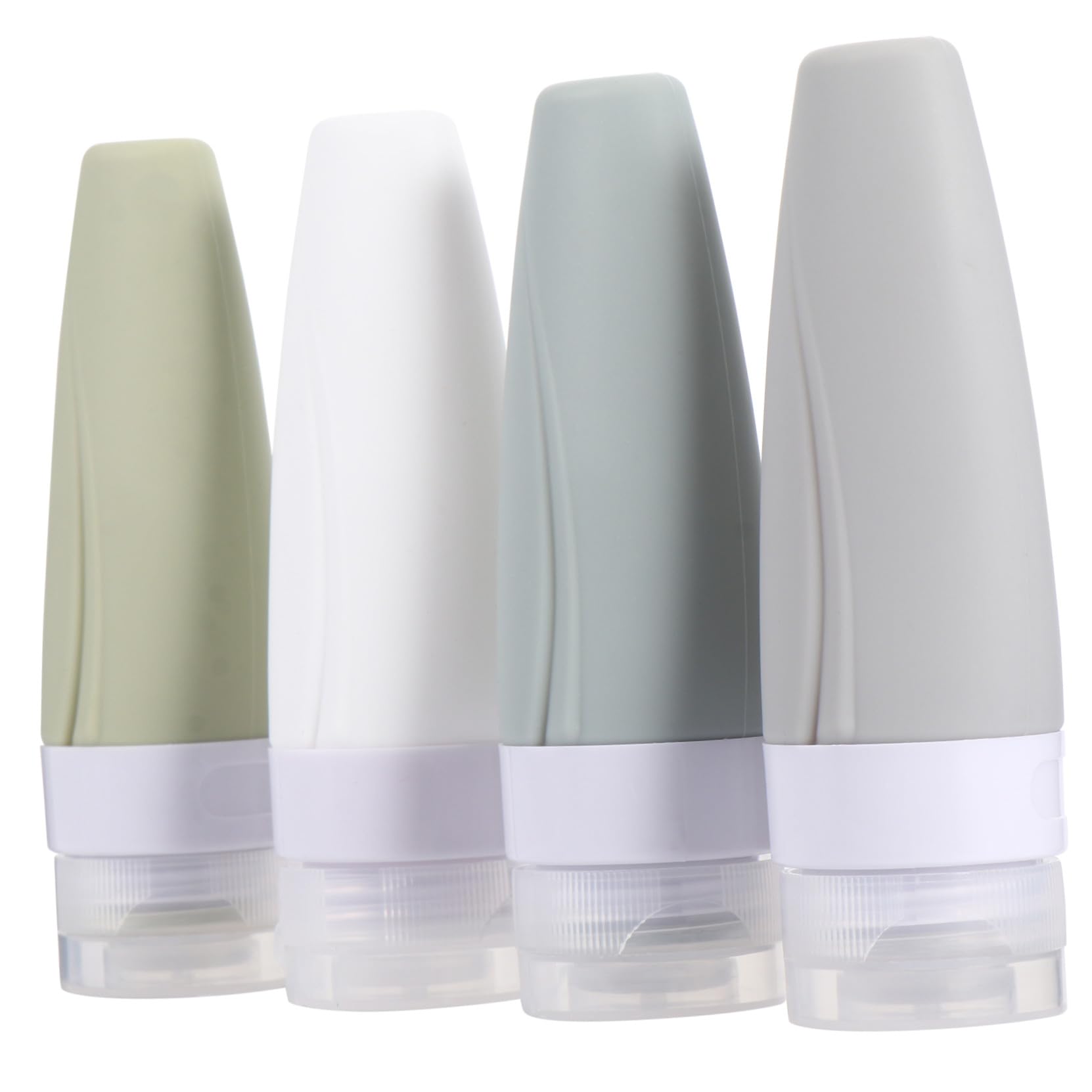 DOITOOL 12stücke Silikon Reiseflaschen Nachfüllbare Flaschen Für Lotionen Quetschflaschen Für Reisen - Lebensmittelechtem Silikon Für Kosmetik Und Pflegeprodukte