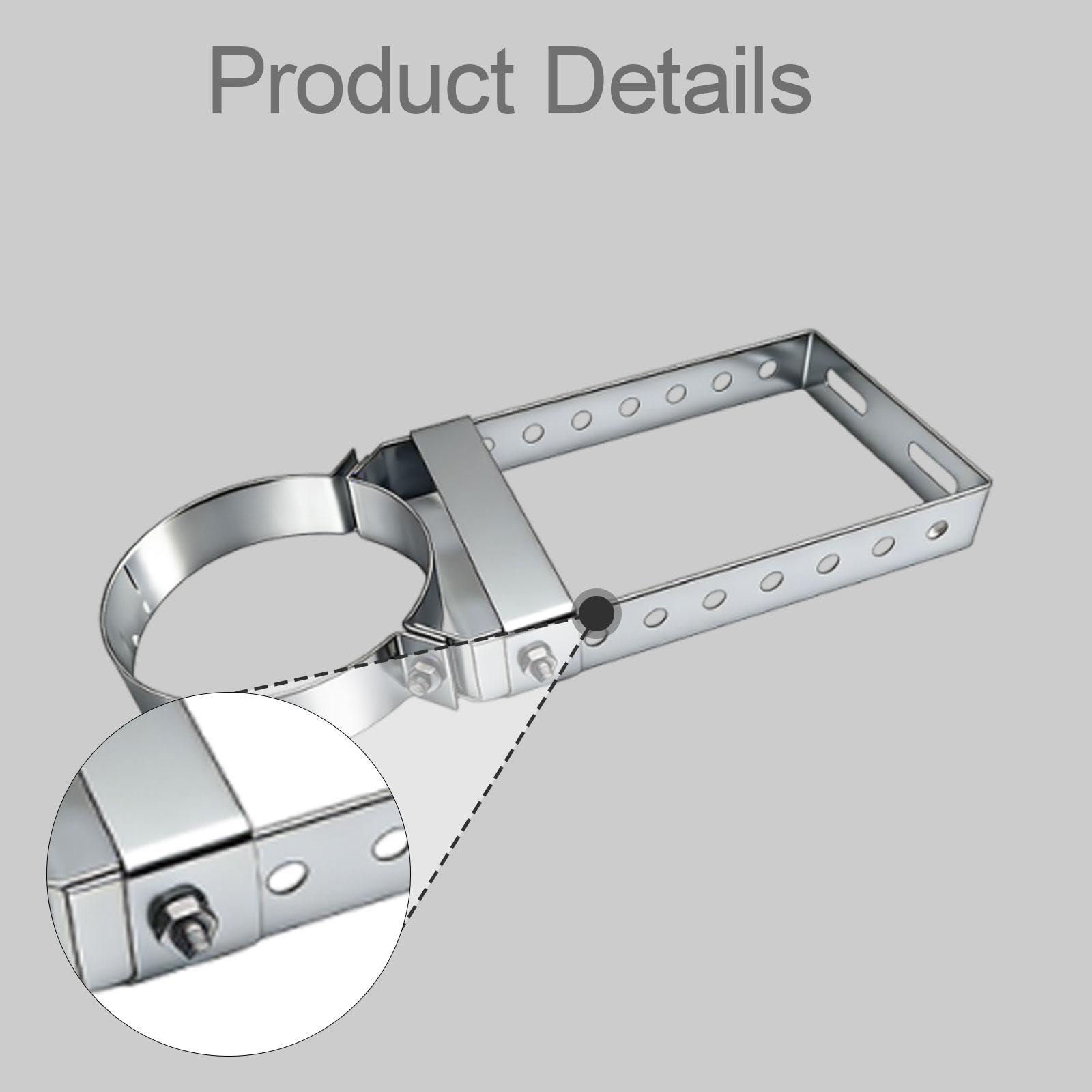 Support de Tuyau En Acier Au Carbone, Fixation Facile, Quincaillerie Résistante à La Chaleur, Support, Diamètre 20cm