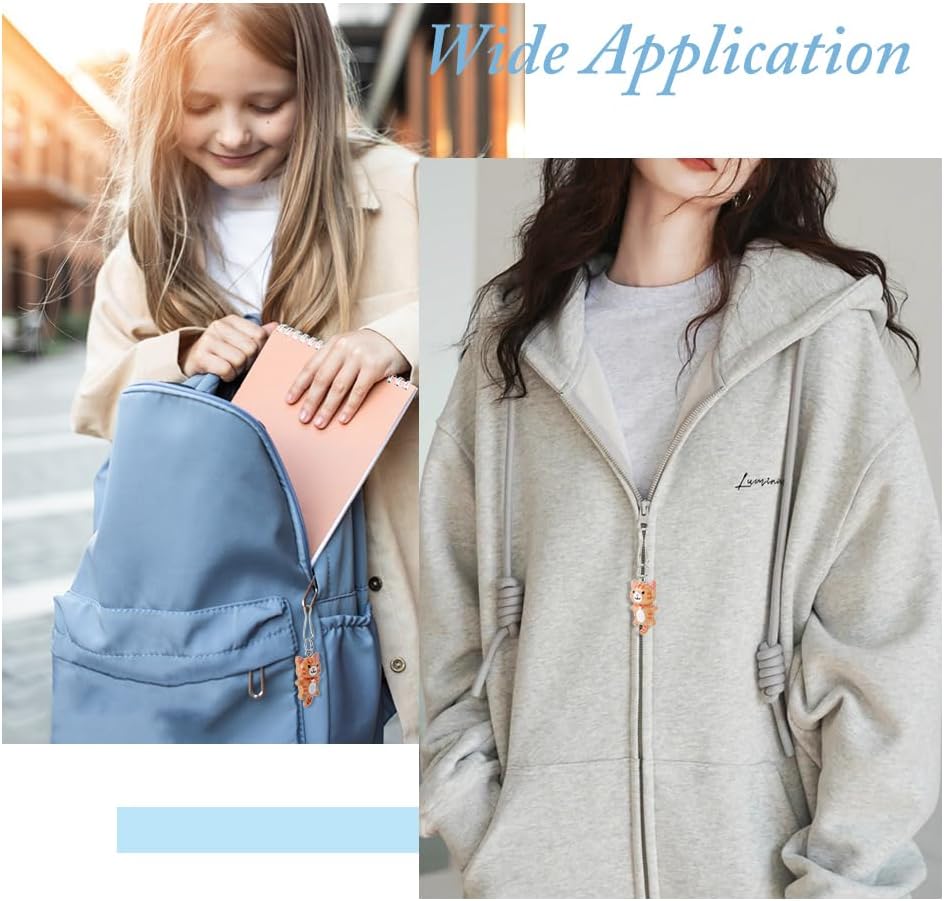 DICOSMETIC 18Pcs 9 Colors Zipper Pull Charms Cat Zipper Replacement Resin Zipper Decorative Animal Charms Zipper Pull Extended Zipper Tab Mend Fixer for DIY Sewing Craft Backpacks - Image 6