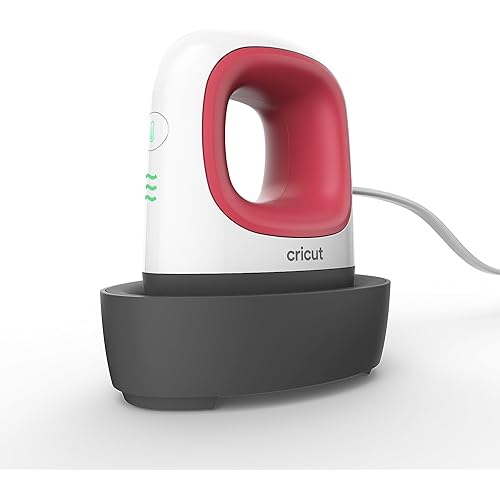 Cricut EasyPress Mini Heat Press - For Pressing Small Objects Like Shoes, Stuffed Animals, Hats & More - 3 Heat Settings & Precision Tip - Ceramic-Coated Heat Plate - Compact & Lightweight - Raspberry