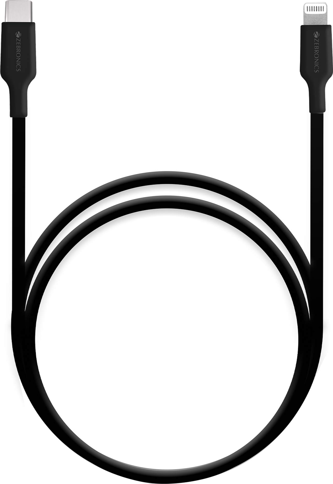 Zebronics ZEB-CL1000M, Apple Certified MFI Type-C to Lightning Cable - Fast Charging 20W / 3A - Made for iPhone/iPad/iPod - Compatible with Type-C PD Adapter - 1 Meter (Black)-picture-34