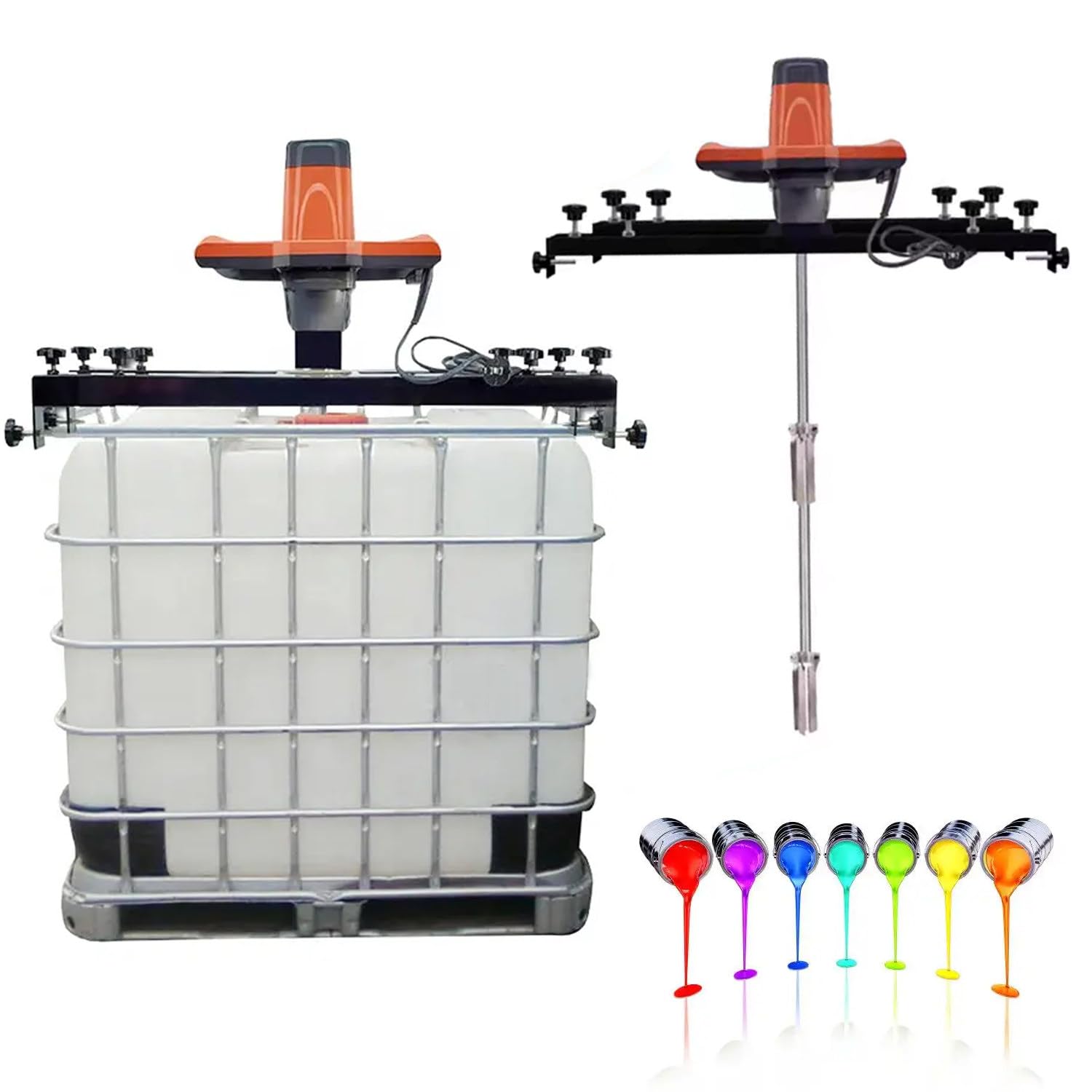 Agitador de aire eléctrico de 3000 W, acero inoxidable 316, impulsor de 250 mm, resistente a ácidos y álcalis, varilla de agitación de 900 mm, ajustable de 70-125 cm, ideal para pinturas y