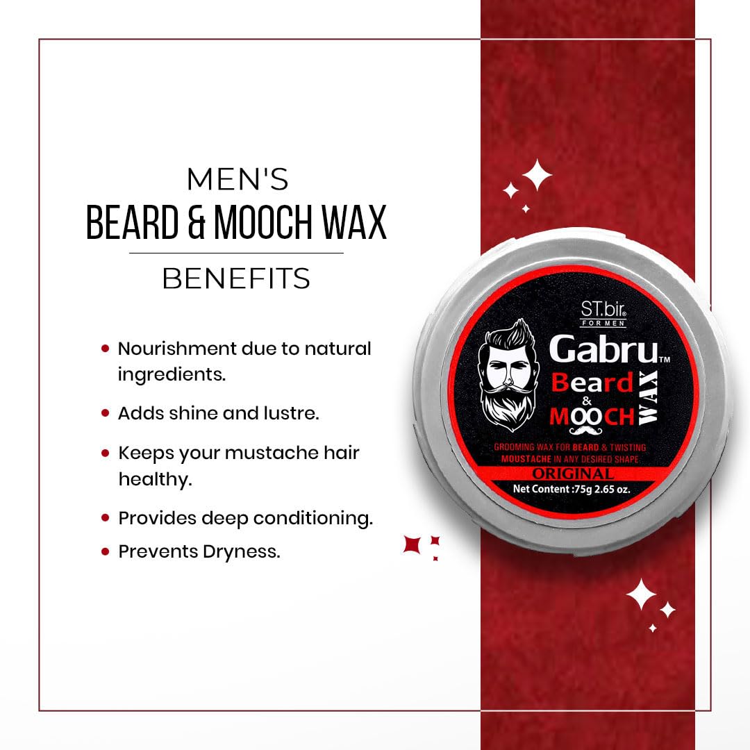 Gabru Beard & Mooch Original Wax for Men (150g) Pack Of 2 3