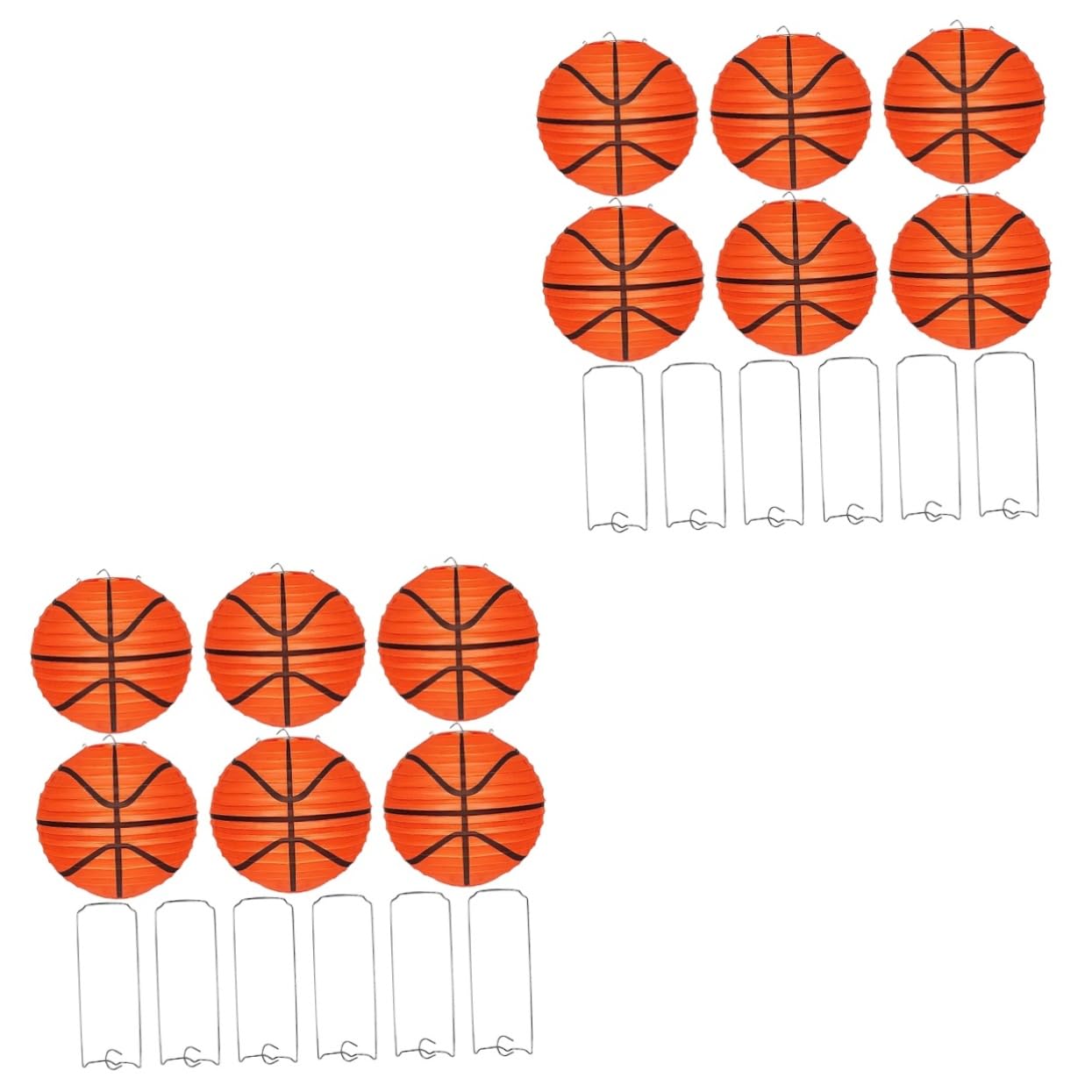 Amosfun 2 Set Di Lanterne Sportive A Tema Basket Lanterne Di Carta Per Feste Palestra Centrotavola 6 Pezzi*2