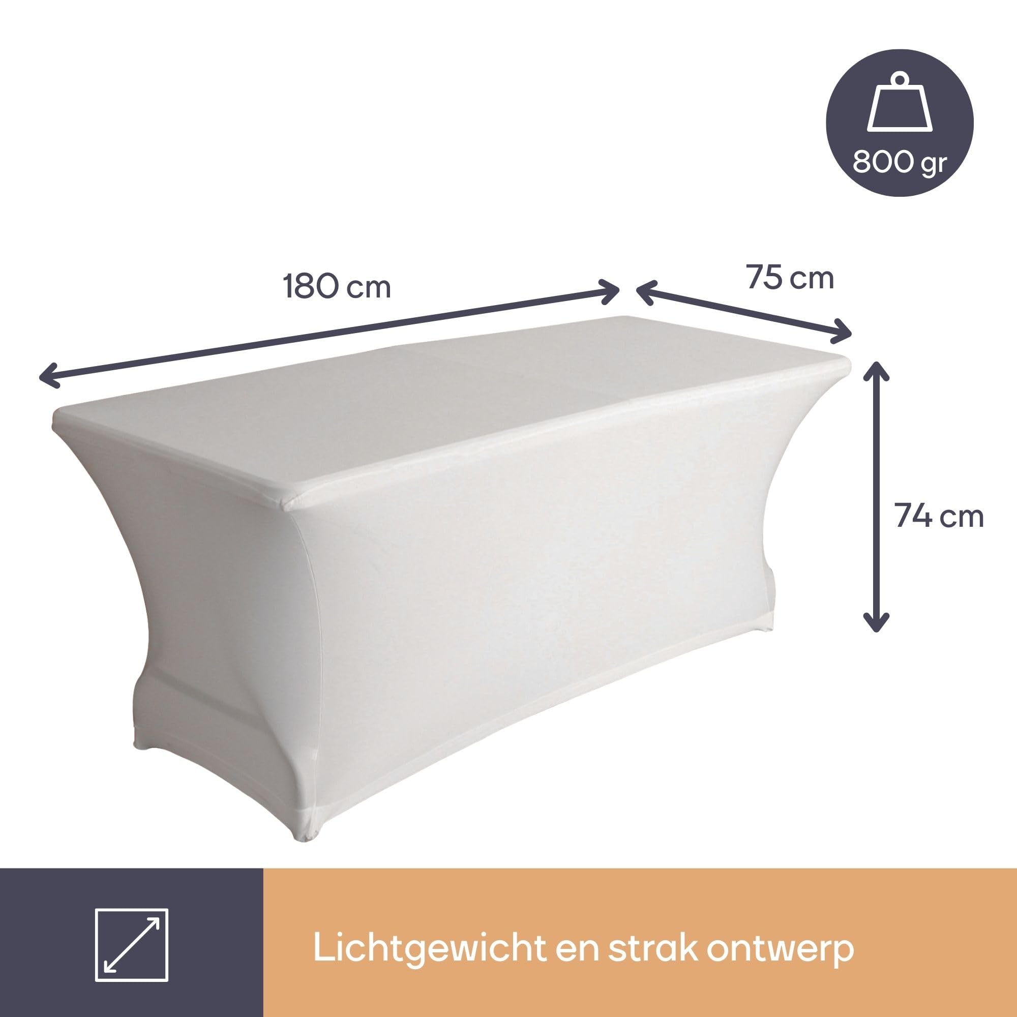 Perel Tafelhoes, tafelkleed, hoes voor tafel, rechthoekig, spandex stretch elastisch rekbaar strak, wasbaar krimpvrij kreukvrij, tafelrok, wit, 180 x 75 x 74 cm : Velleman Group nv Perel Tafelhoes, tafelkleed, hoes voor tafel, rechthoekig, spandex stretch elastisch rekbaar strak, wasbaar krimpvrij kreukvrij, tafelrok, wit, 180 x 75 x 74 cm : Velleman Group nv
