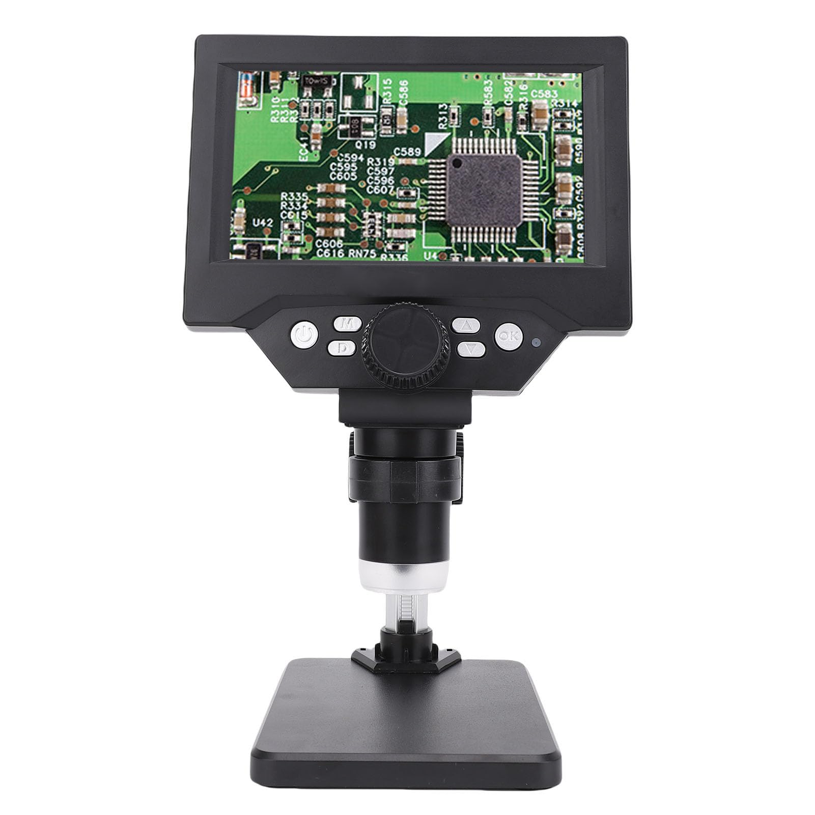 Digitales Elektronisches Mikroskop mit 5,5 "HD -Bildschirm | 1000x Vergrößerung | 8 Einstellbare LED -Leuchten | Vergrößerung mit Flippiger Ständer | Für PC -Verbindung