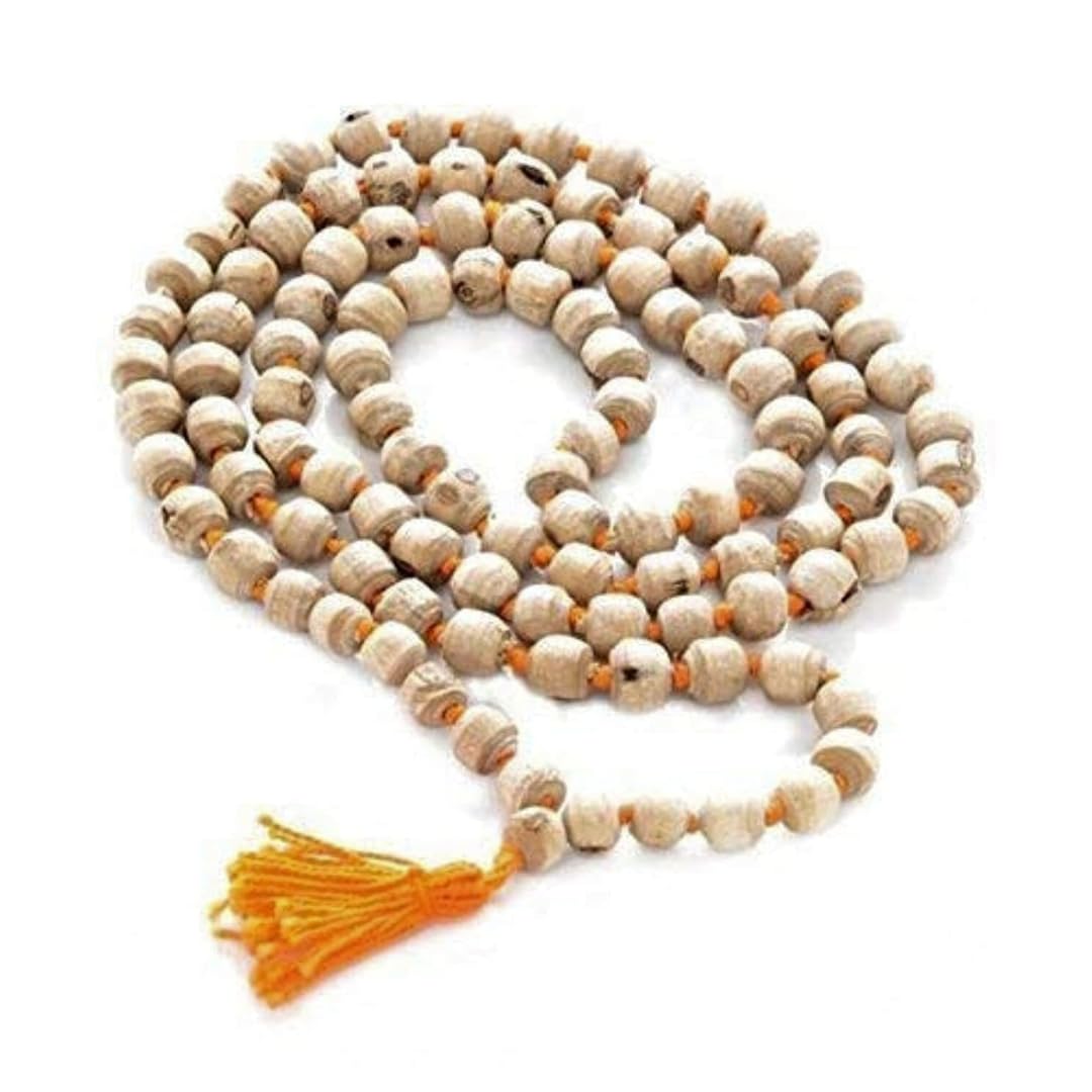 Divine Sansar Tulsi Mala For Men | 108 Beads Original Tulsi Japa Mala | Authentic Tulsi Mala For Protection, Meditation And Yoga