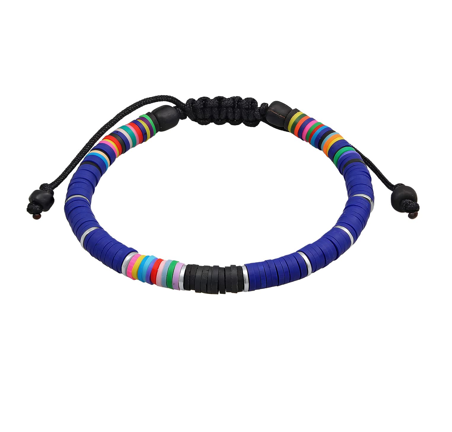 Kuzzoi Buddha Herren Armband aus Heishi undGlas Perlen