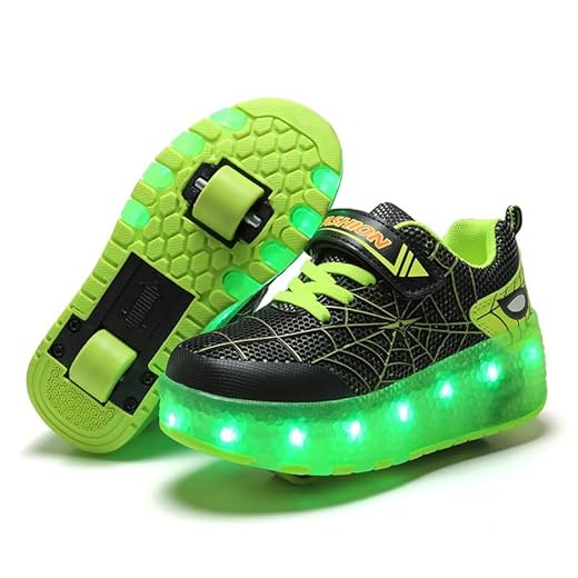 BFOEL Kids LED Skates Shoes USB Chargable Light up Roller Shoes Gift for Girls Boys Children