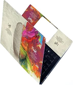 ANCIARY Full Laptop Skin Stickers HD Quality Sticker for Laptops Upto 15.6" Compatible with Apple/Dell/HP/Lenovo/Acer/Asus/Sony (Dustproof|Waterproof|Scratchproof|Reusable) - Left Right FL