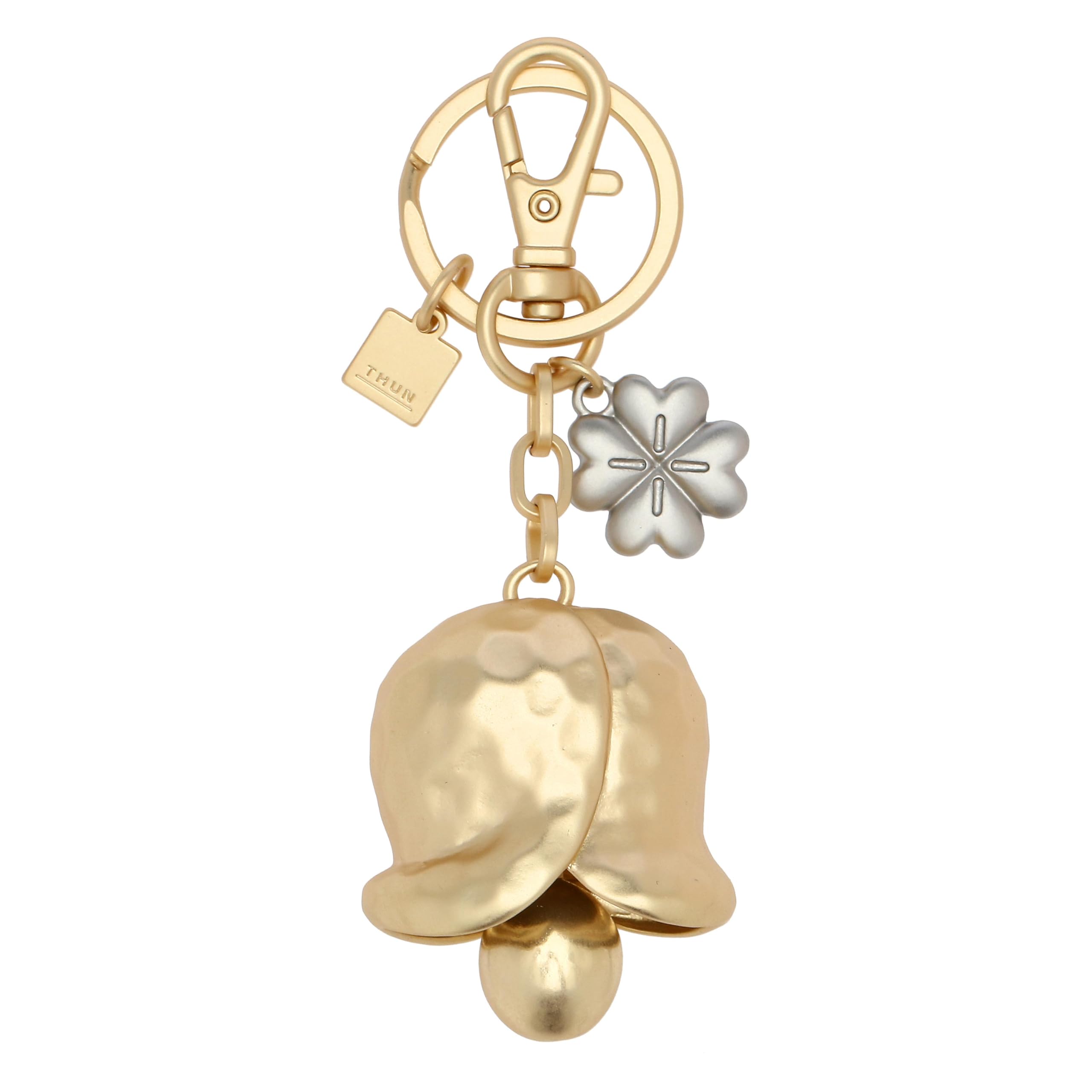 THUN - Large Tulip Keyring - Metal - Always With Me Collection - 3 x 8 cm