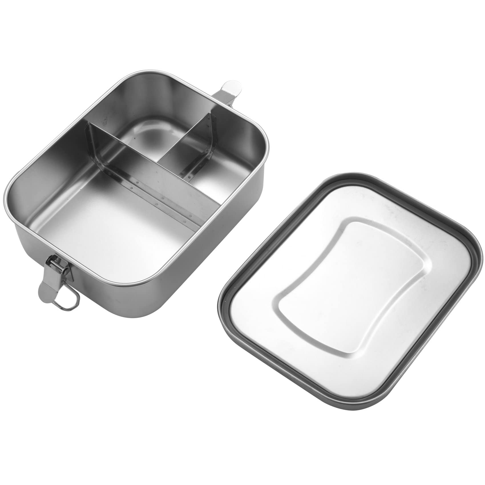 Lot de 3 boîtes à déjeuner Bento à 3 compartiments pour sandwich et côtés, 1400 ml