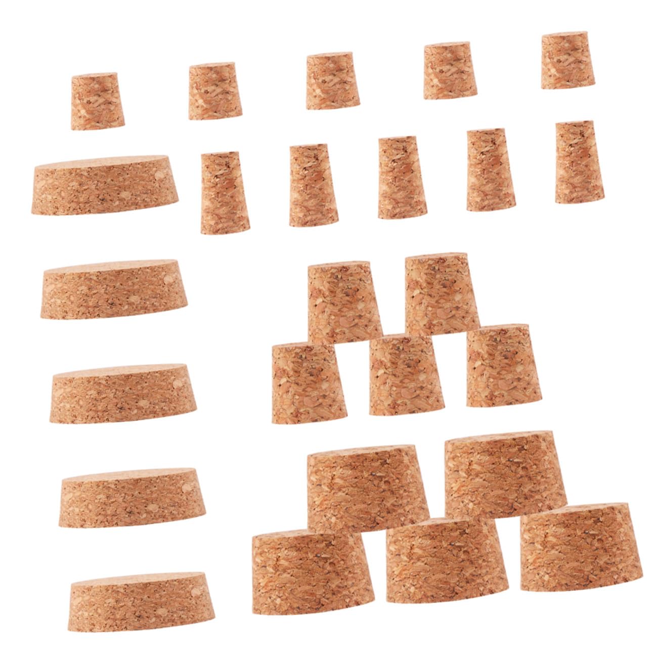 NOLITOY Bouchons de Liège Pratiques Couvercle D'étanchéité Complet Lot de 50 en Bois pour Bouteilles de Vin pour Maisons et Bars